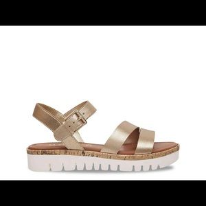 Unisa Gold Metallic Platform Sandals